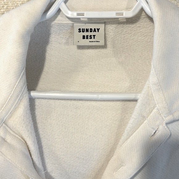 Aritzia Sunday Best Cropped Fleece Polo (Rugby Sweater) - Picture 3 of 5